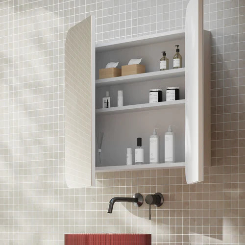 Cassa Design Rec 750 x 750 Shaving Cabinet - Matte White Interior