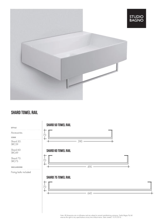 Studio Bagno Towel Rail - Shard - 75 640mm