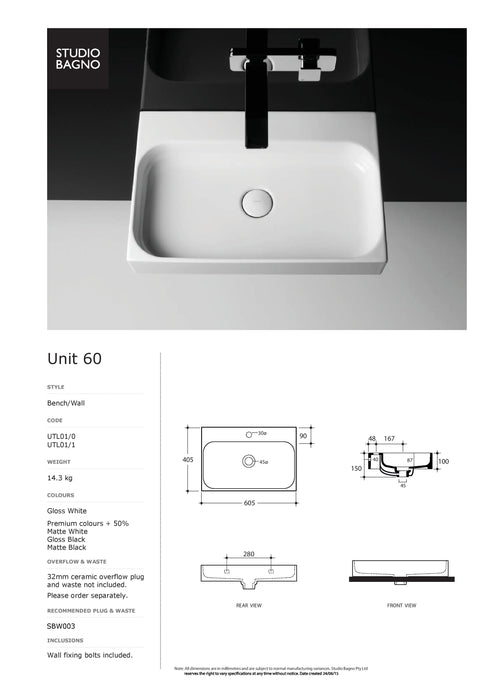 Studio Bagno Unit 60 605mm