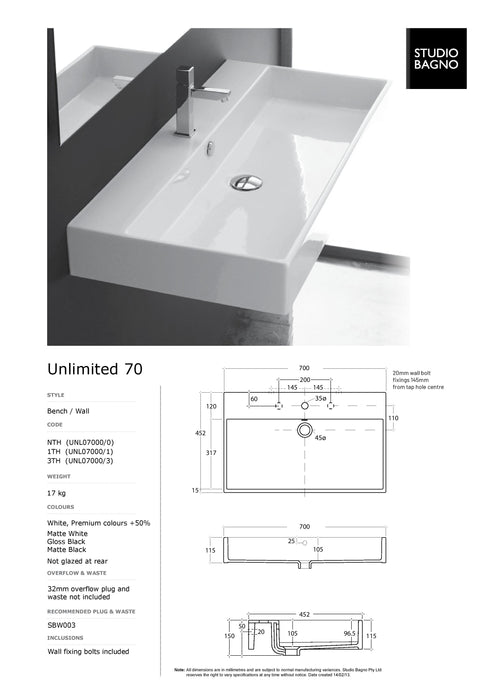 Studio Bagno Unlimited 70 700mm