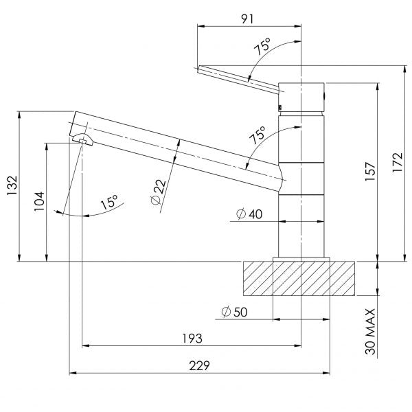 Vivid Slimline Sink Mixer