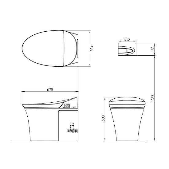 Kohler Veil Intelligent Wall Faced Toilet