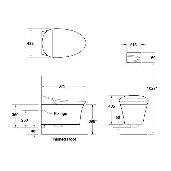 Kohler Veil Intelligent Wall Hung Toilet