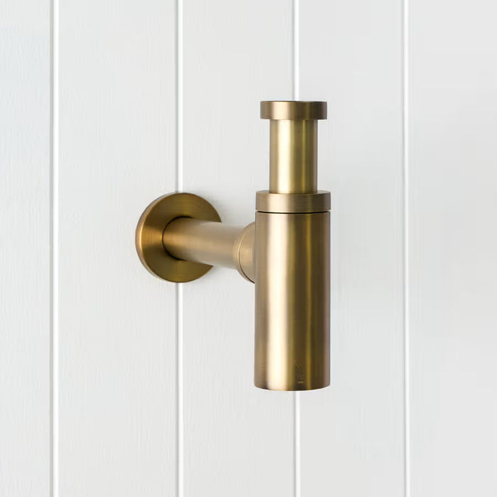 Yabby Basin Bottle Trap in Antique Brass - Clearance