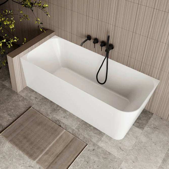 Cassa Design Ashton Corner Back To Wall 1500mm Left Hand Corner Bath in Gloss White