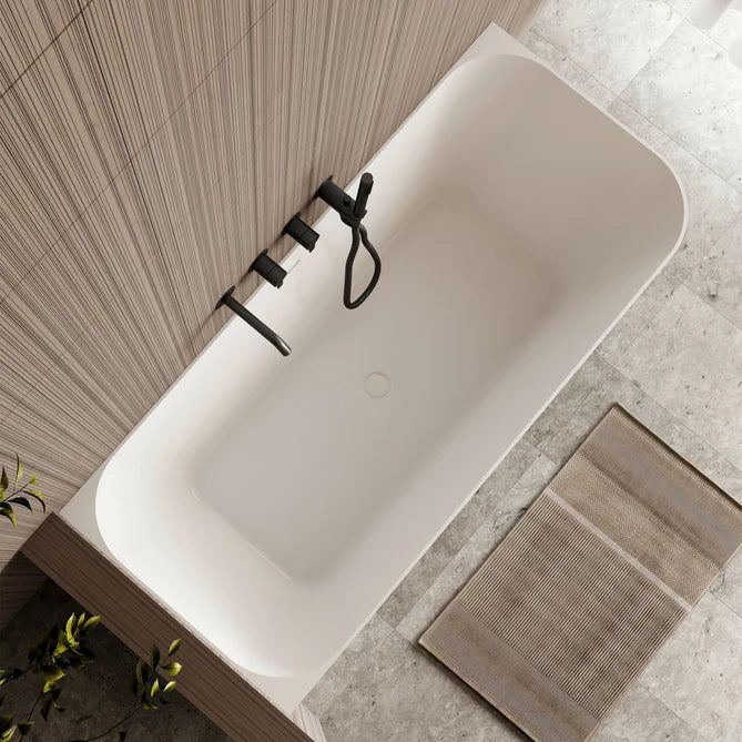 Cassa Design Ashton Corner Back To Wall 1500mm Left Hand Corner Bath in Gloss White