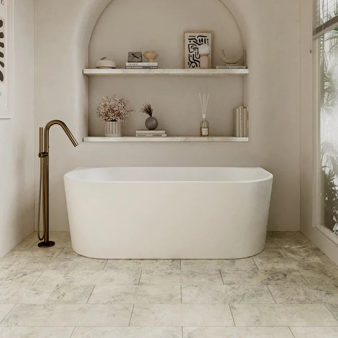 Cassa Design Auris Round Back to Wall 1700mm Bathtub in Matte Finish