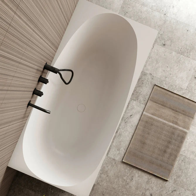 Cassa Design New Multi Square Corner Back To Wall 1700mm Freestanding Bath in Matte White