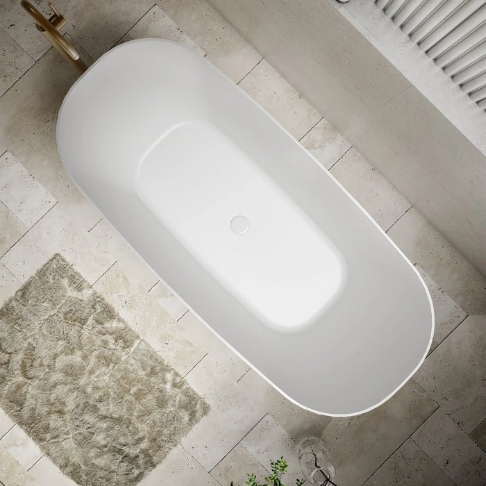 Cassa Design Rec Slimline 1700mm Bathtub in Matte White