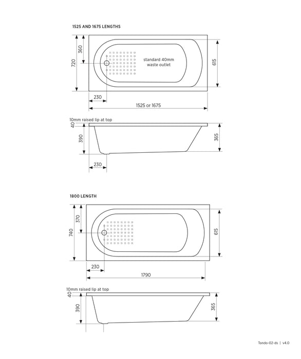 Seima Chios 102 (Tondo) inset bath | With Overflow and Premium Pop-out Waste