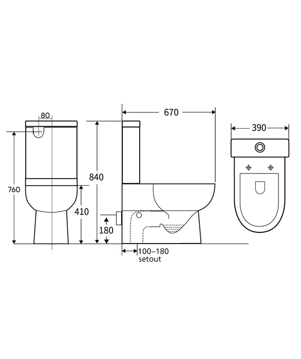 Seima Chios Vortex Flush Wall Faced toilet suite