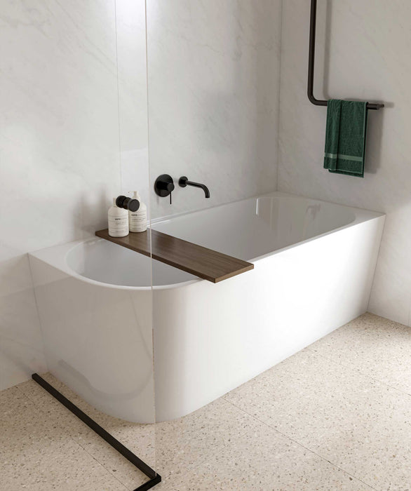 Seima Plati 110 Corner Freestanding Bath - with overflow and Pop-out Waste