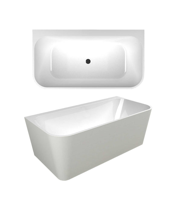 Seima Plati 130 Back-to-wall freestanding bath – no overflow