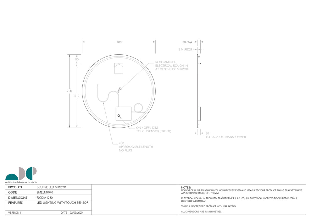 ADP Eclipse Mirror 700mm