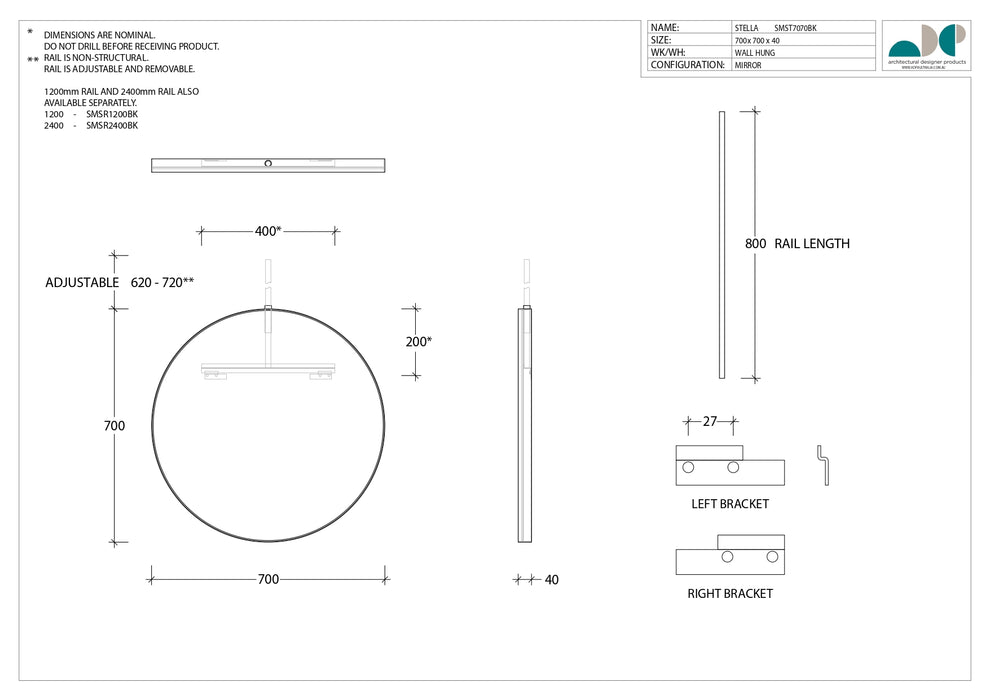 ADP Stella Mirror 700mm