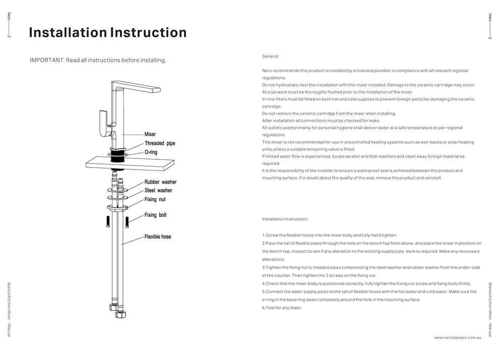 Nero Bianca Kitchen Mixer