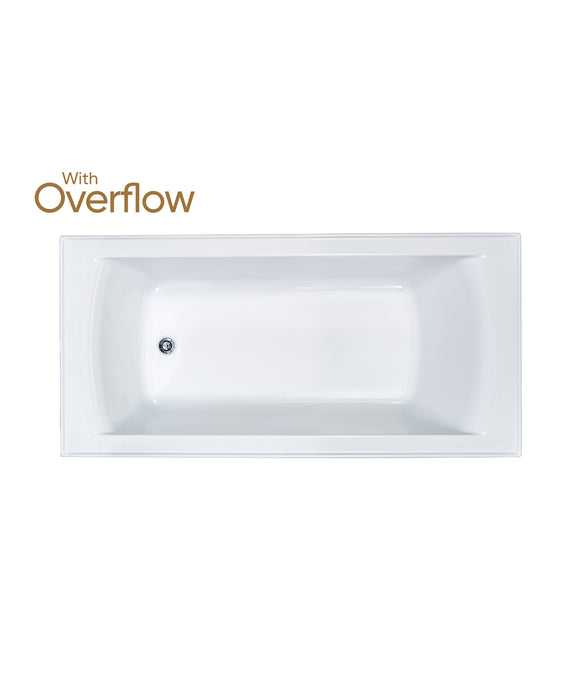 Seima Syros 103 (Select) inset bath – with basic overflow and Plug+Waste