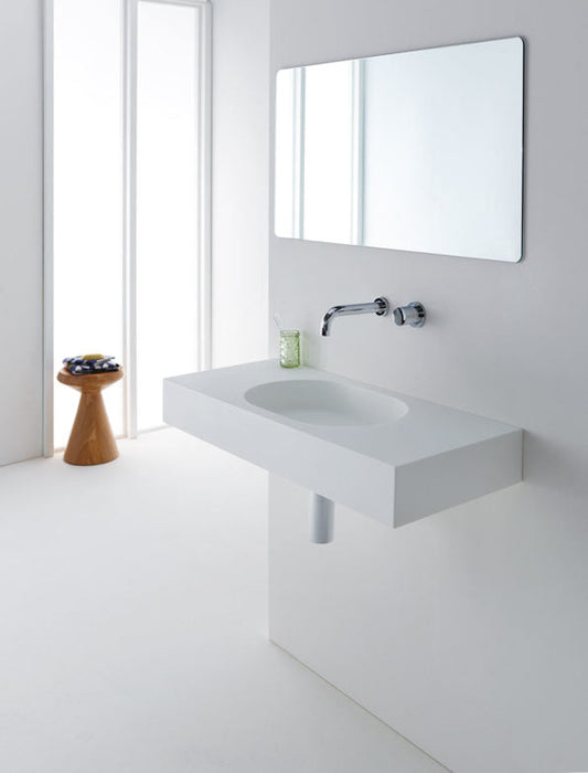 Omvivo Arki 900 Solid Surface Wall Hung Basin 0TH 900mm