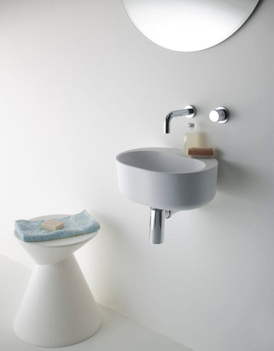 Omvivo Lilli 400 Wall Hung Solid Surface Basin 0TH 400mm