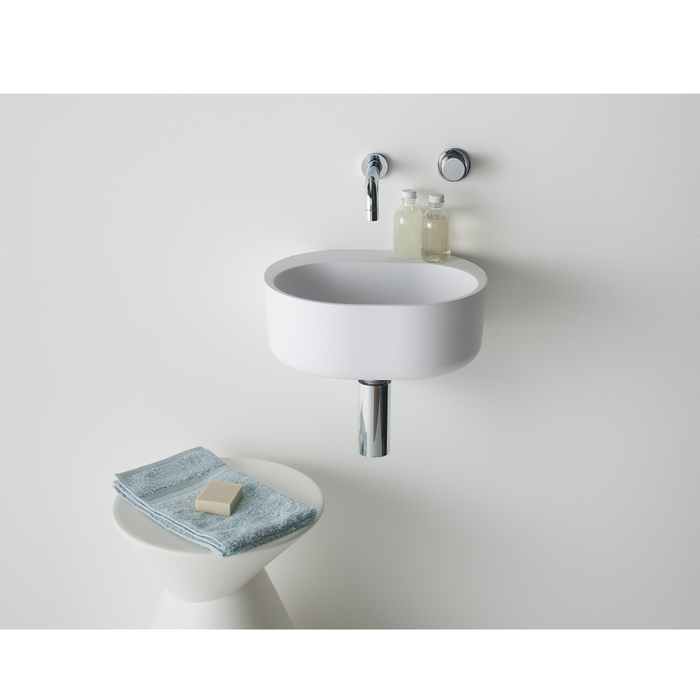 Omvivo Lilli 400 Wall Hung Solid Surface Basin 0TH 400mm