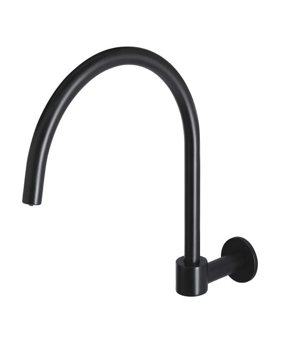 Round High-Rise Swivel Wall Spout