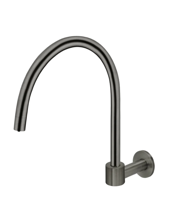 Round High-Rise Swivel Wall Spout