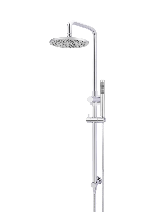 Meir Round Combination Shower Rail, 200MM Rose, Single Function Hand Shower