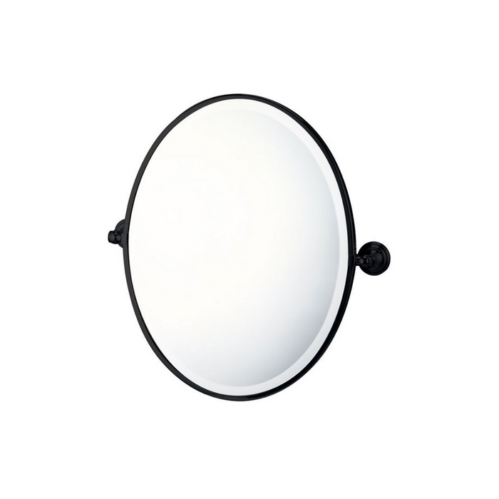 Turner Hastings Mayer Pivot Oval Mirror Matte Black 460mm