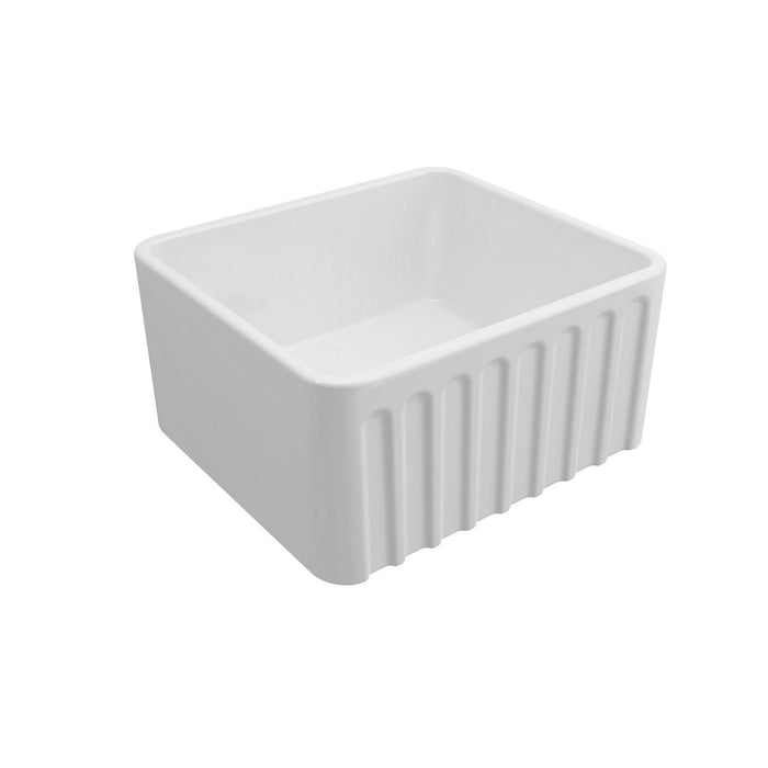 Turner Hastings Novi 50 x 46 Fine Fireclay Gloss White Butler Sink 500mm