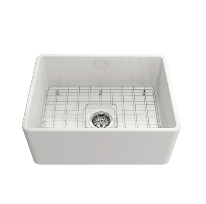 Turner Hastings Novi 60 x 46 Fine Fireclay Gloss White Butler Sink 600mm