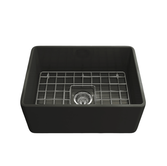 Turner Hastings Novi 60 x 46 Fine Fireclay Matte Black Butler Sink 600mm