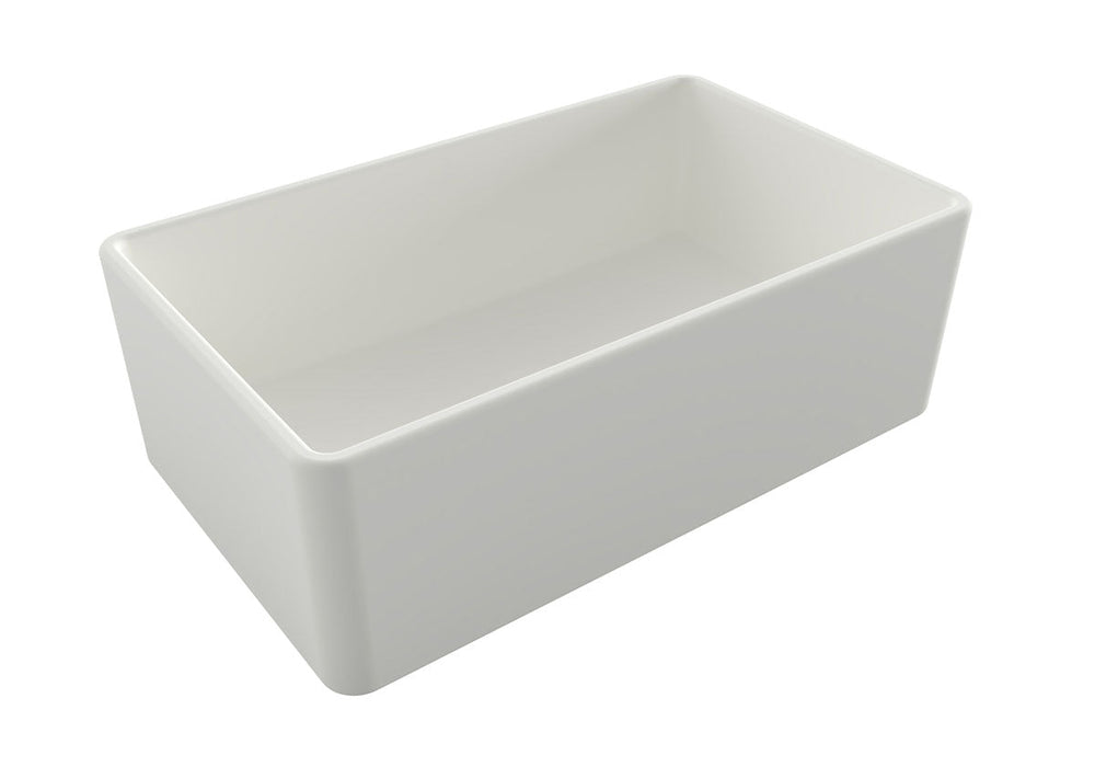 Turner Hastings Novi 75 x 46 Fine Fireclay Matte White Butler Sink 750mm