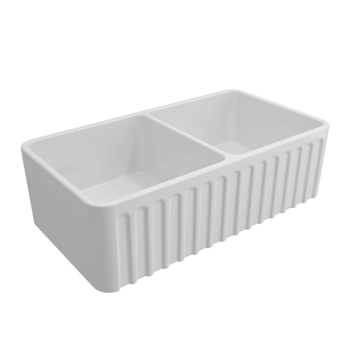 Turner Hastings Novi 85 x 46 Fine Fireclay Gloss White Butler Sink 850mm