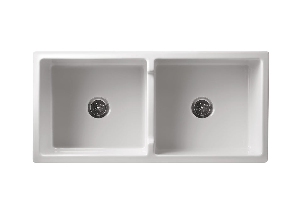 Turner Hastings Patri 100 x 47 Fine Fireclay Double Bowl Butler Sink 1000mm