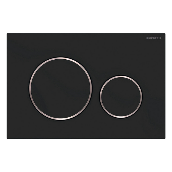 Geberit Sigma 20 Matte Black Round Button Flush Plate