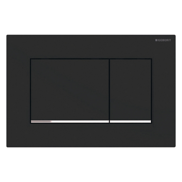 Geberit Sigma 30 Matte Black Rectangular Button Flush Plate