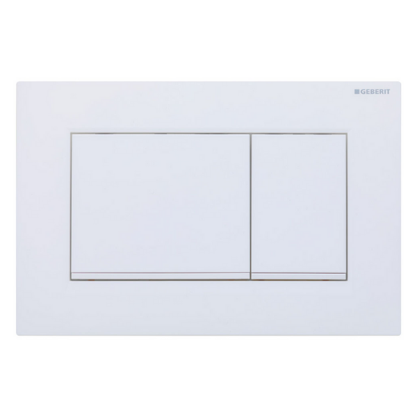 Geberit Sigma 30 Matte White Rectangular Button Flush Plate