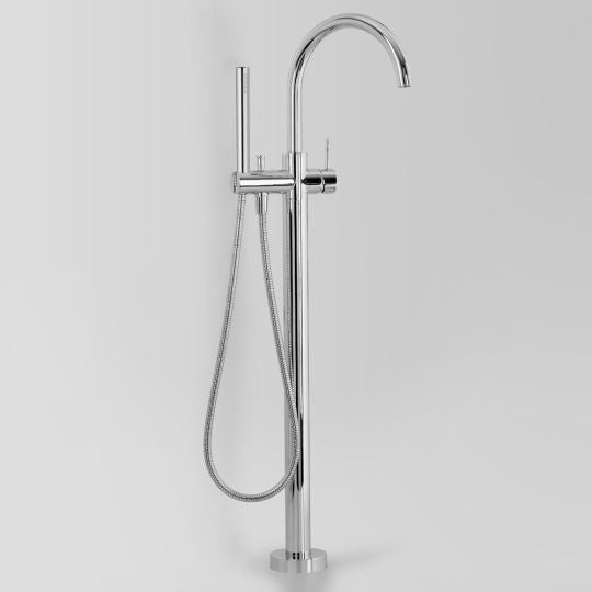 Astra Walker Icon Bath Mixer Floor Mounted with Hand Shower, Swivel Spout - a69.08.v7